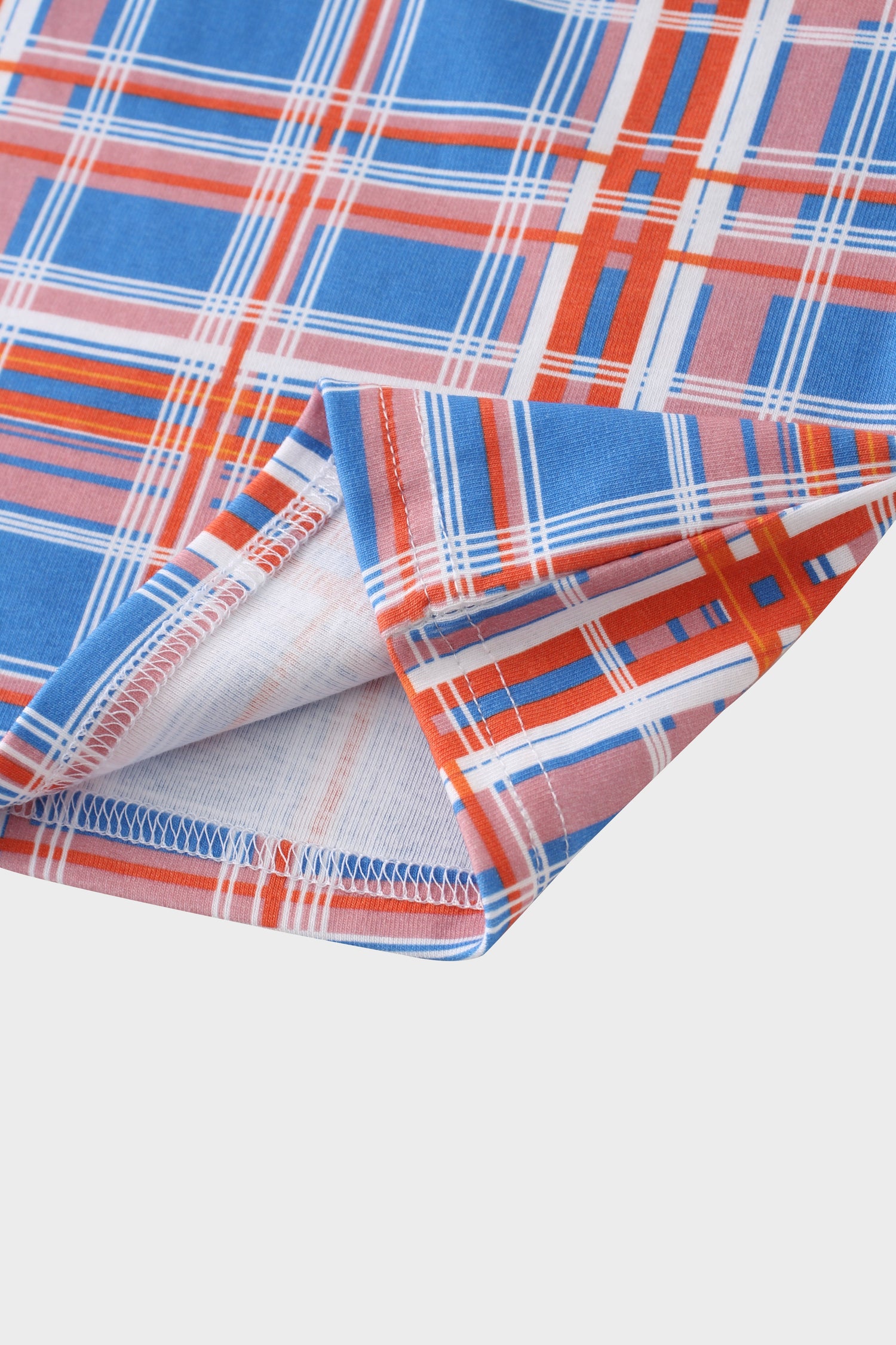 Basic Printed T-shirt-Plaid