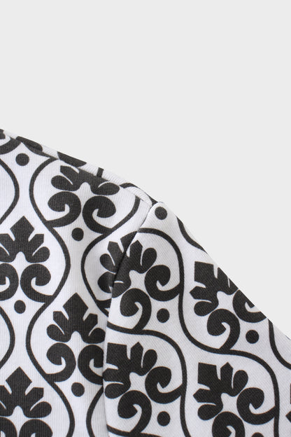 Basic Printed T-shirt-Damask