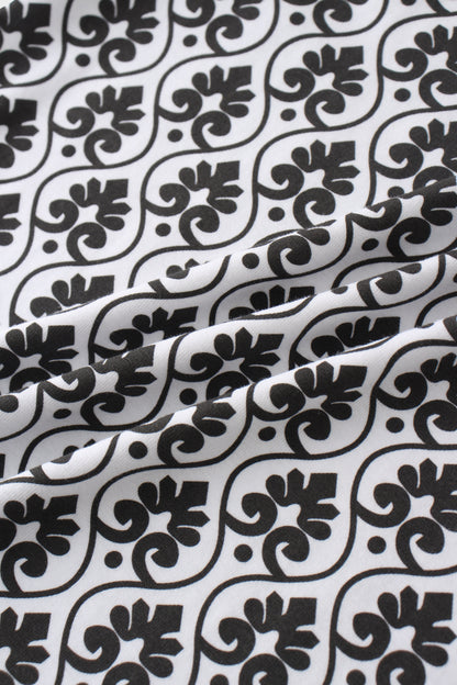Basic Printed T-shirt-Damask