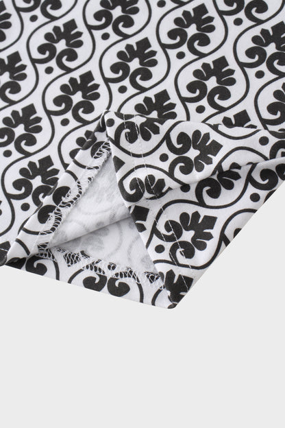 Basic Printed T-shirt-Damask