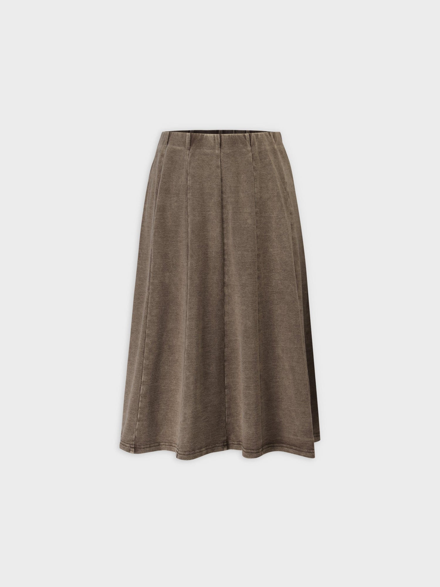 Jersey Paneled Skirt 24&quot;-Washed Taupe