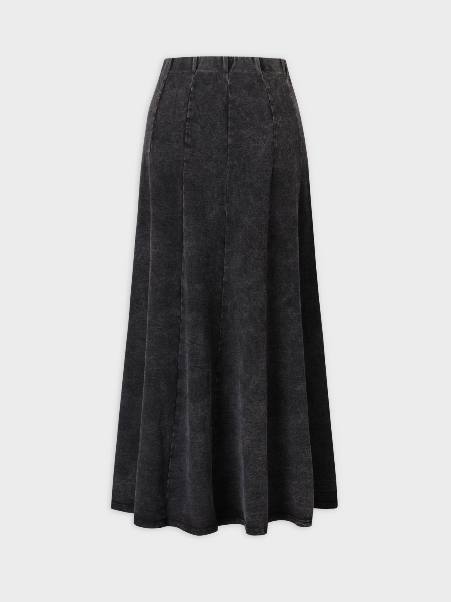 Jersey Paneled Skirt 33&quot;-Black