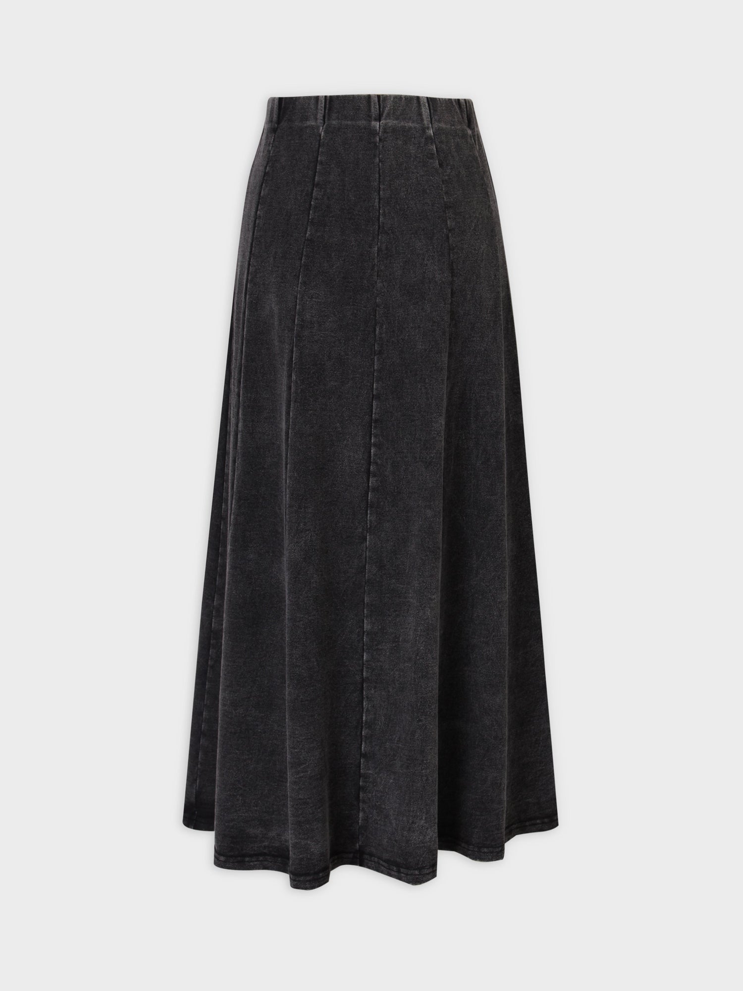 Jersey Paneled Skirt 37&quot;-Black