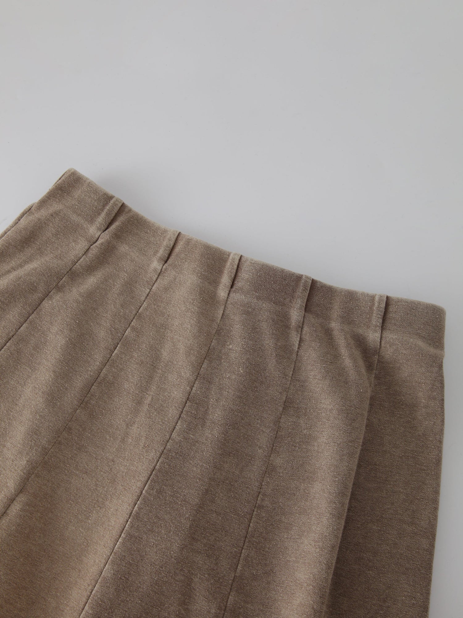 Jersey Paneled Skirt 37&quot;-Washed Taupe