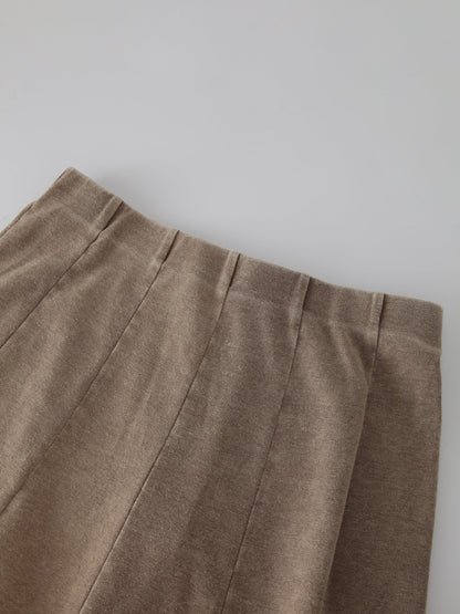 Jersey Paneled Skirt 37"-Washed Taupe