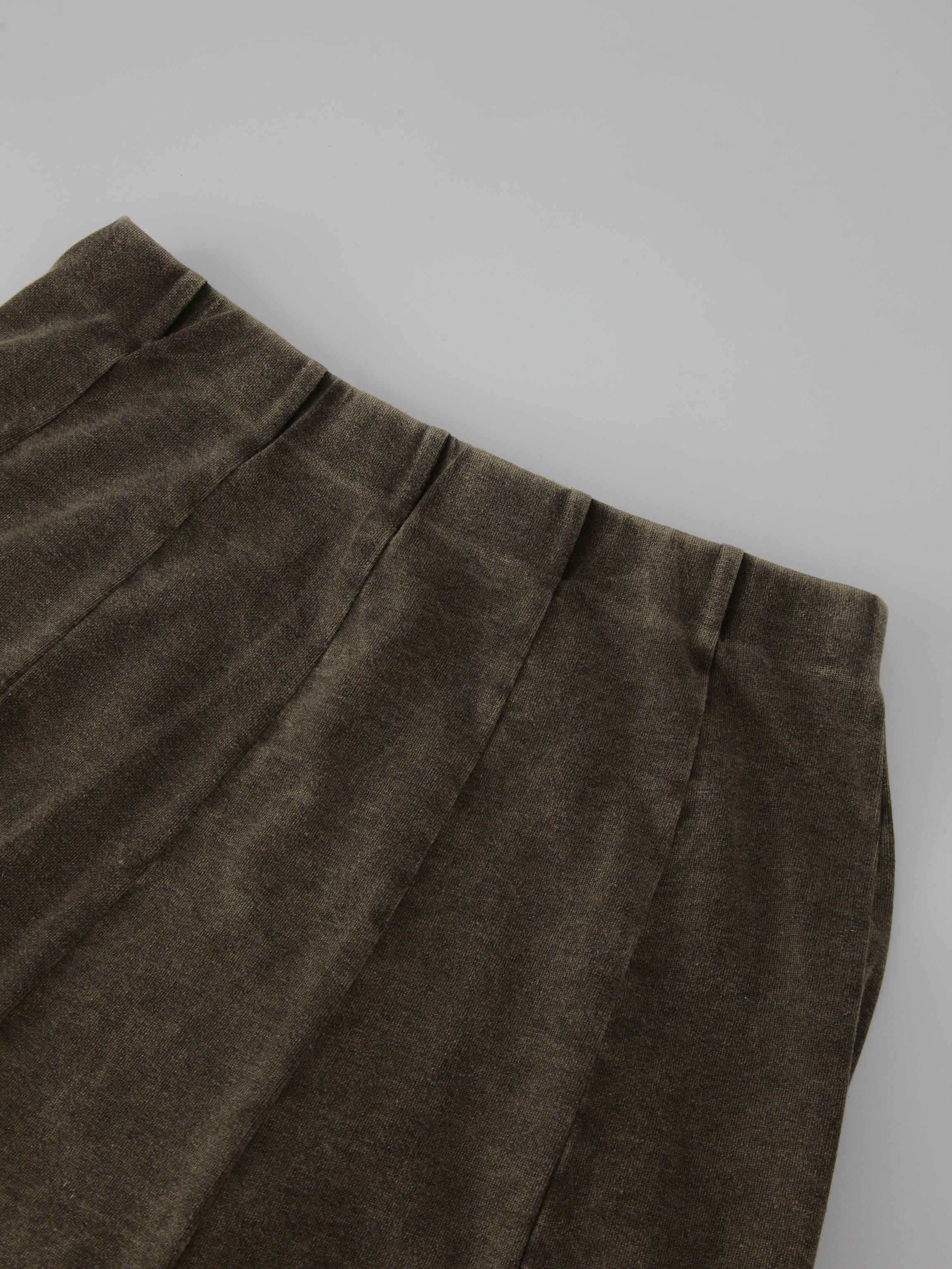 Jersey Paneled Skirt 24&quot;-Washed Olive