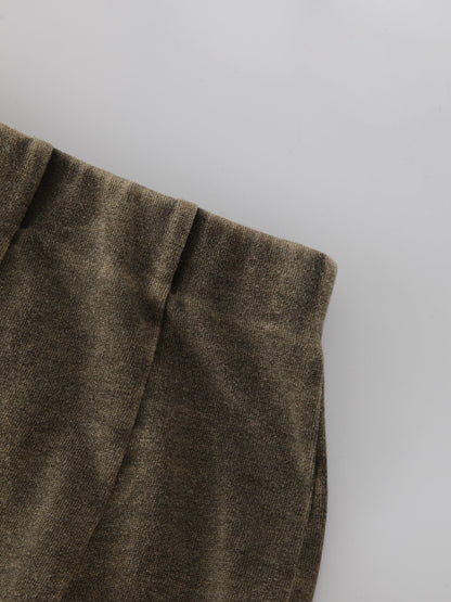 Jersey Paneled Skirt 33"-Washed Olive