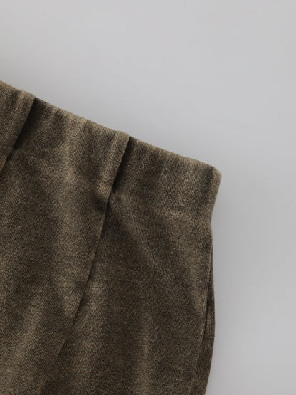 Jersey Paneled Skirt 37"-Washed Olive