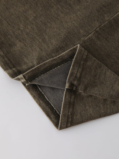 Jersey Paneled Skirt 37"-Washed Olive