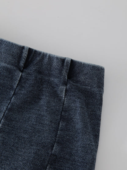 Jersey Paneled Skirt 37"-Blue