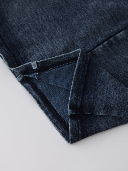 Jersey Paneled Skirt 37"-Blue