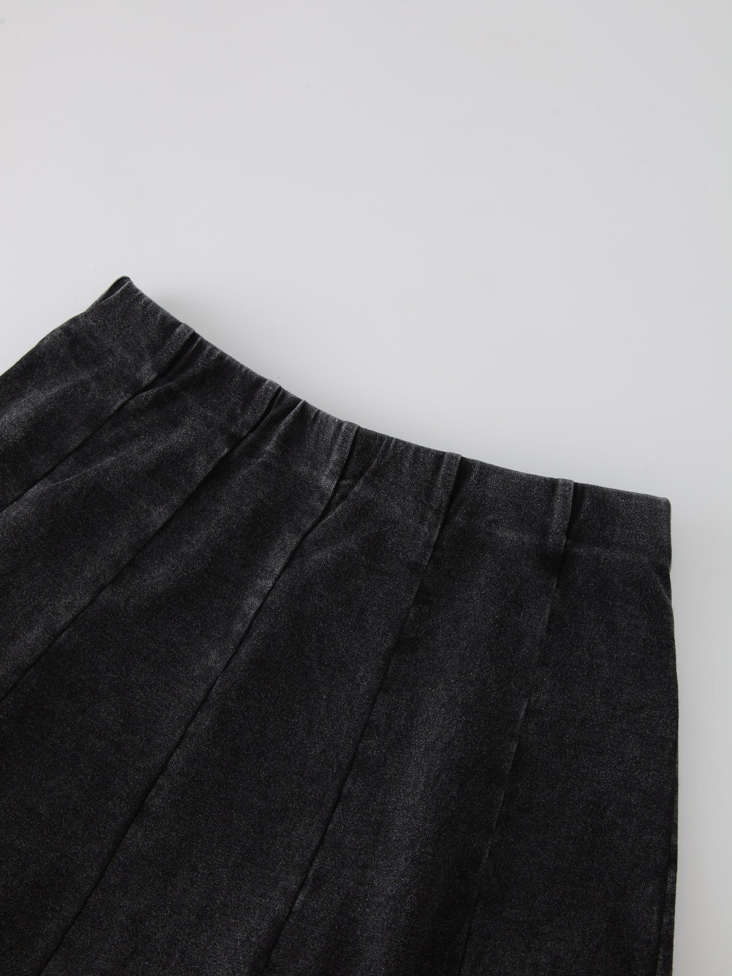 Jersey Paneled Skirt 37&quot;-Black