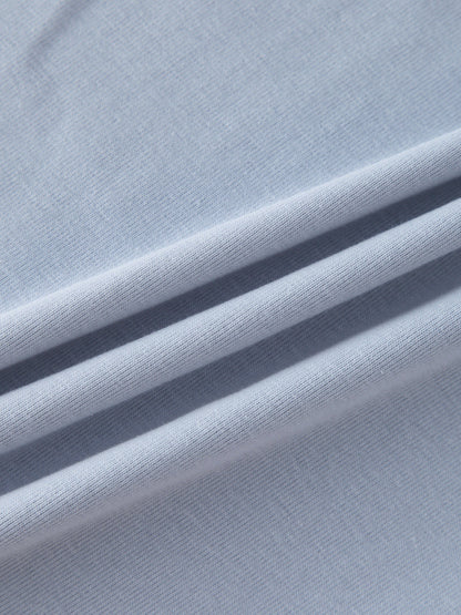 Basic T-Shirt Slip Dress-Light Blue