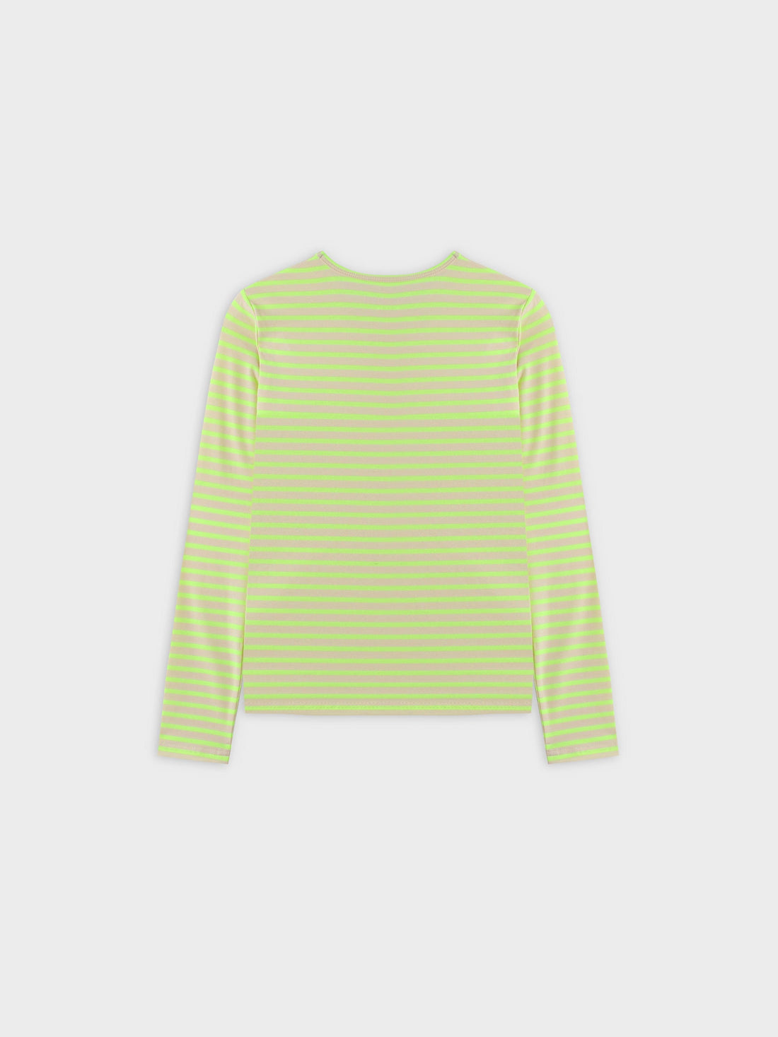 Neon Stripe Crew-Yellow/Cream