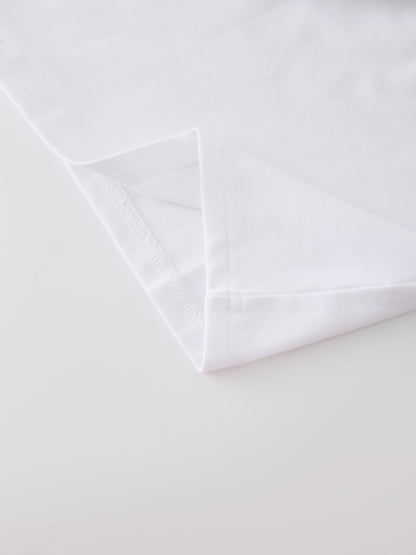Half Zip Polo-White