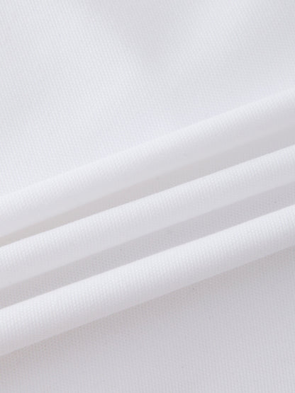 Half Zip Polo-White