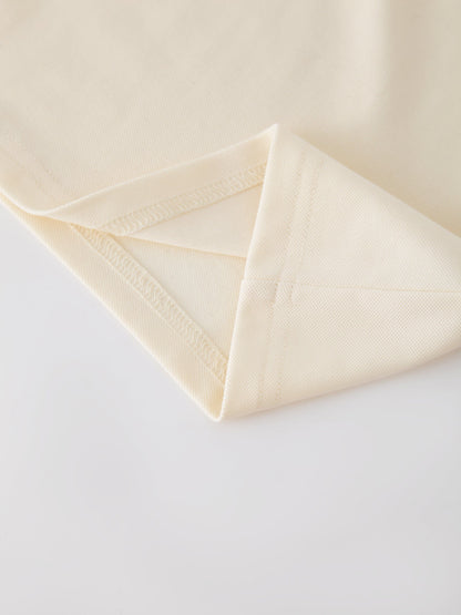 Half Zip Polo-Cream