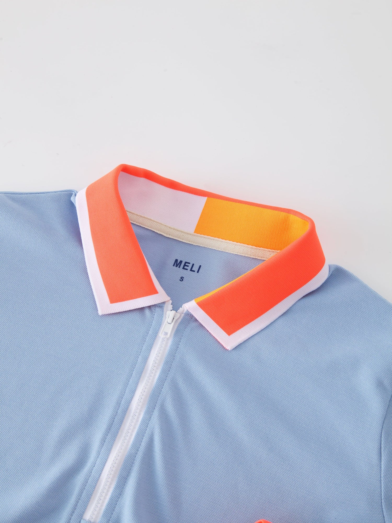 Half Zip Polo-Light Blue