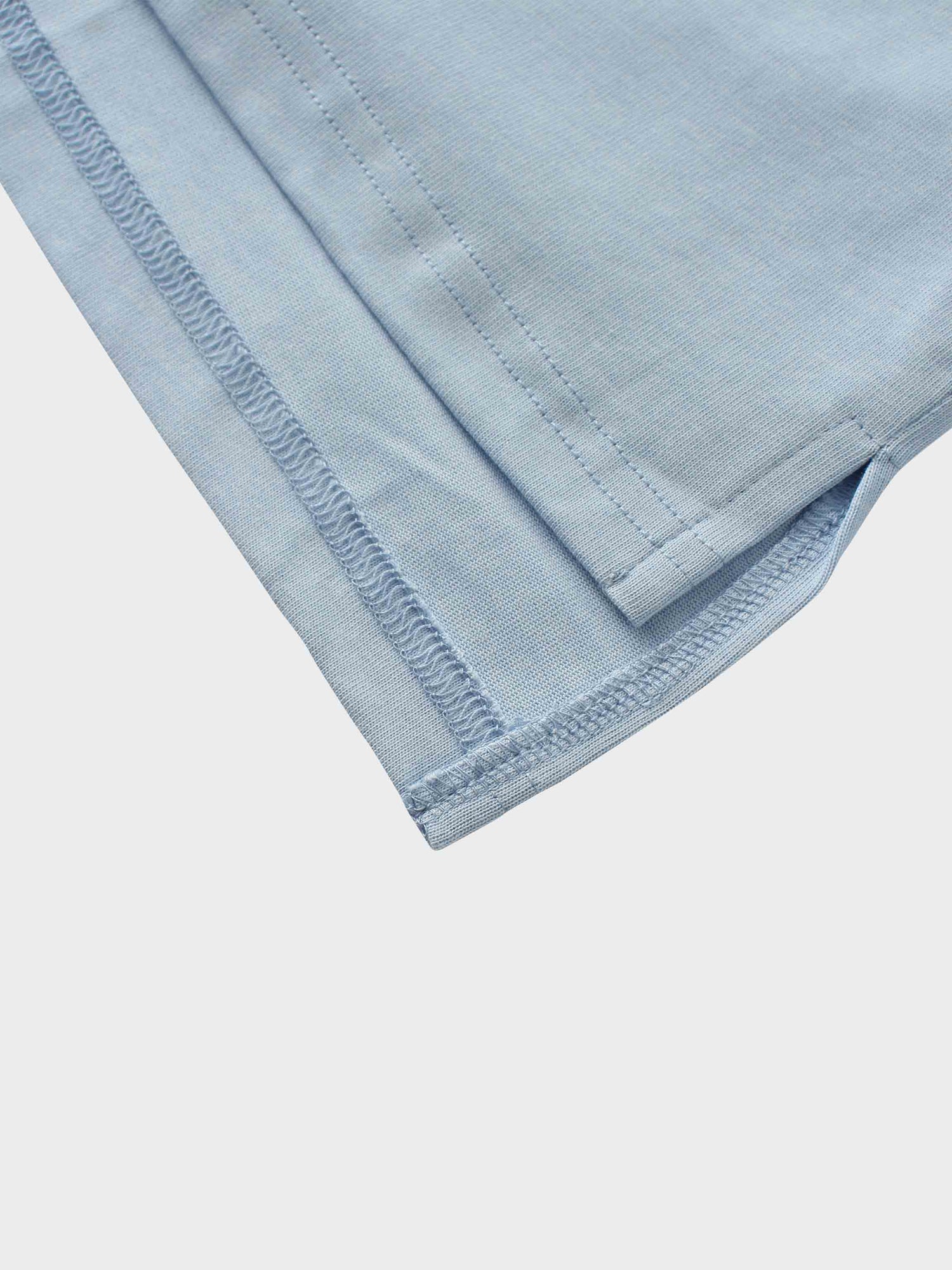 Oversized Boxy 3Q Sleeve Tee-Light Blue