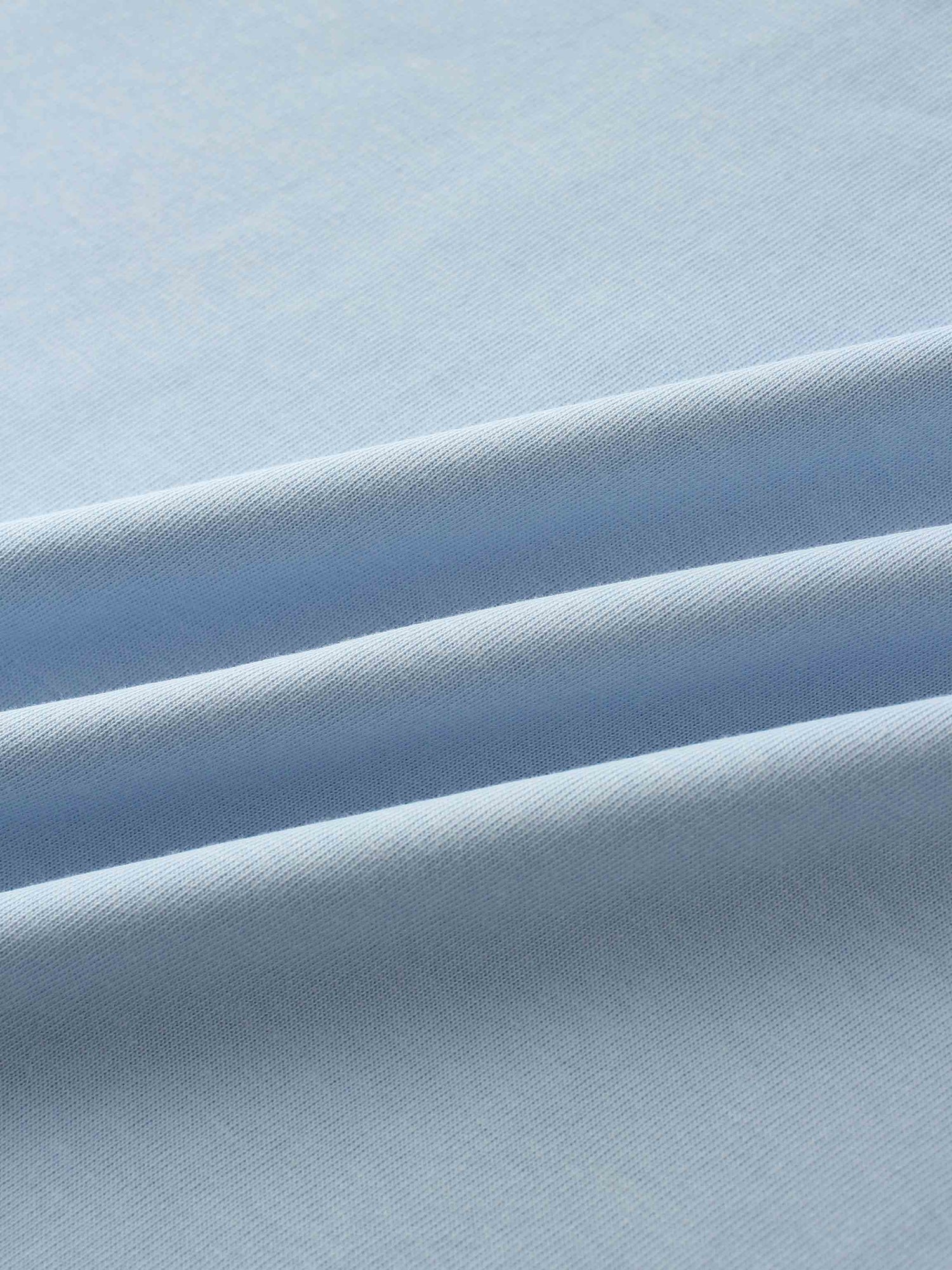 Oversized Boxy 3Q Sleeve Tee-Light Blue