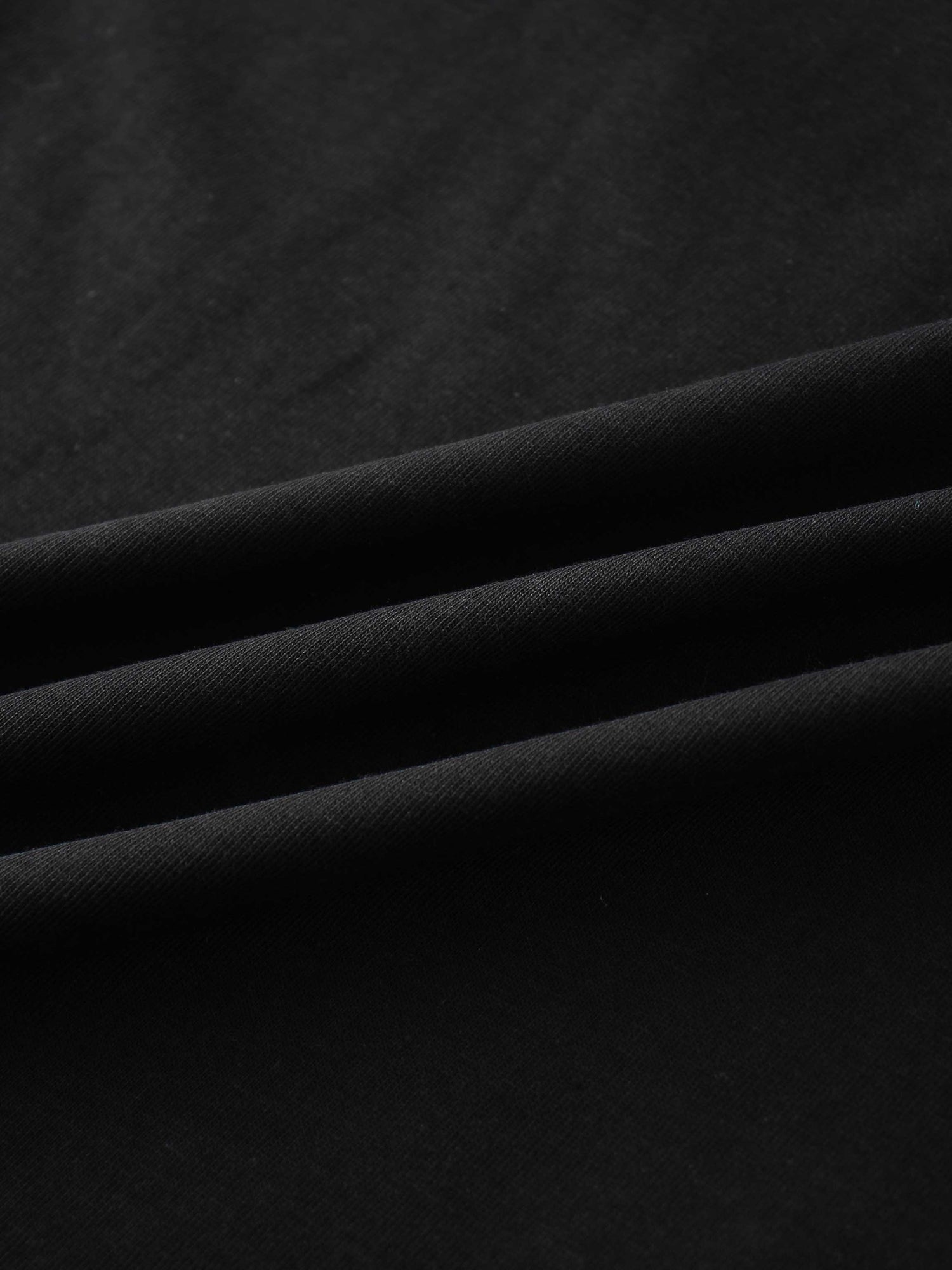 Oversized Boxy 3Q Sleeve Tee-Black