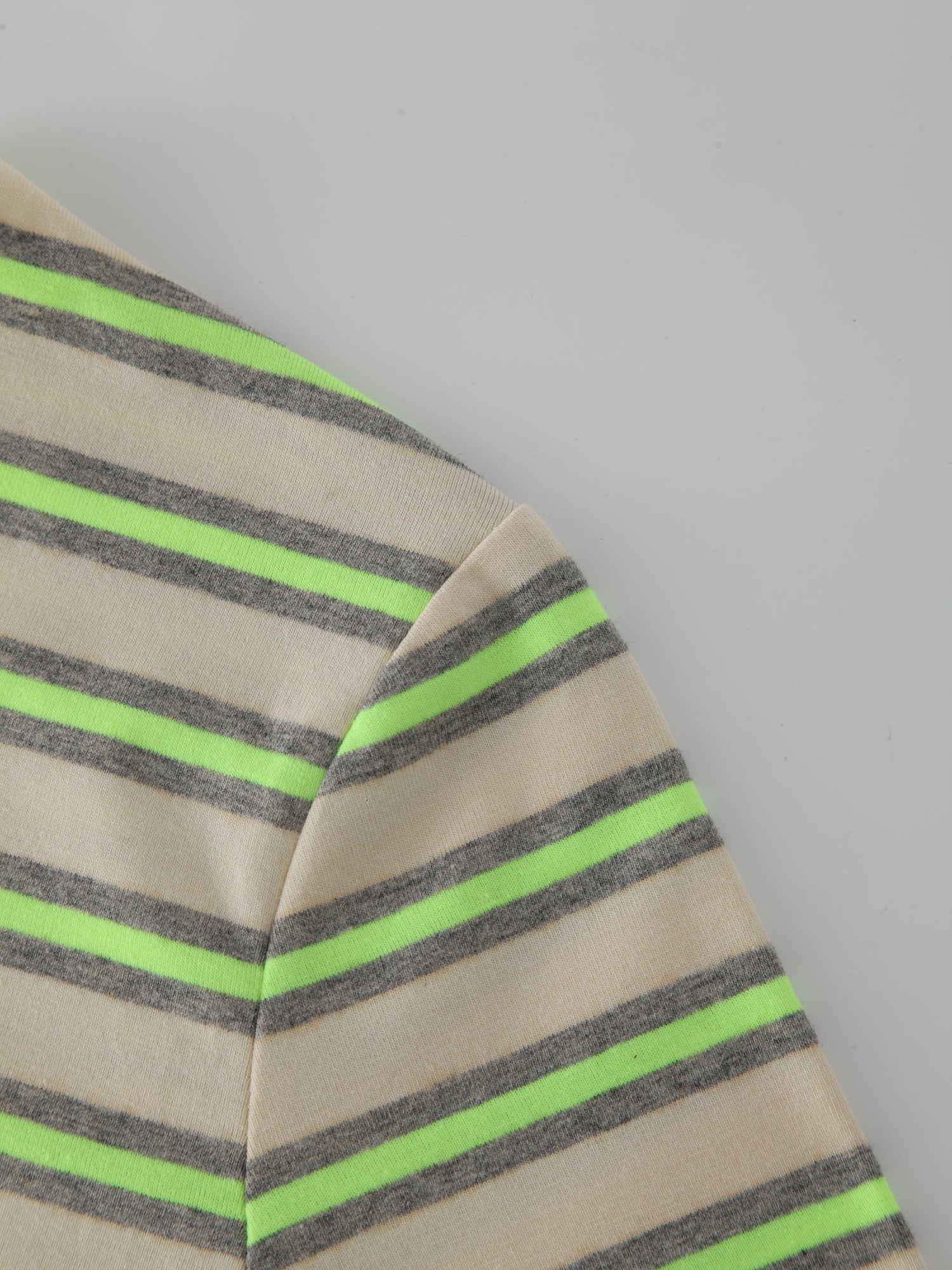 Neon Stripe Crew-Grey/Yellow