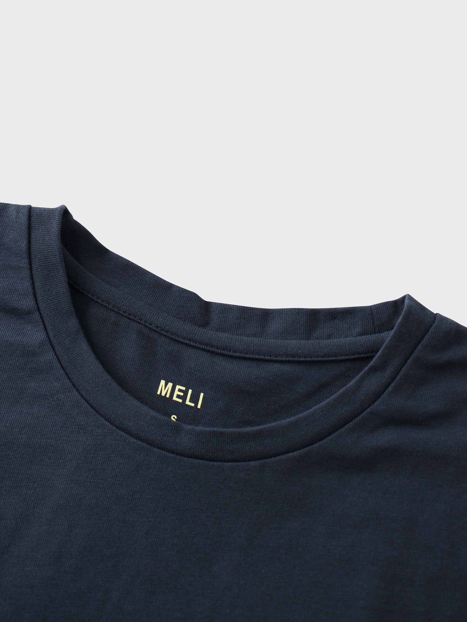 Oversized Boxy 3Q Sleeve Tee-Navy