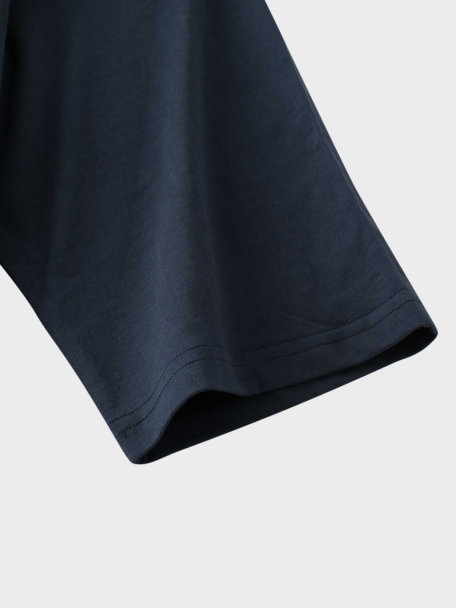 Oversized Boxy 3Q Sleeve Tee-Navy
