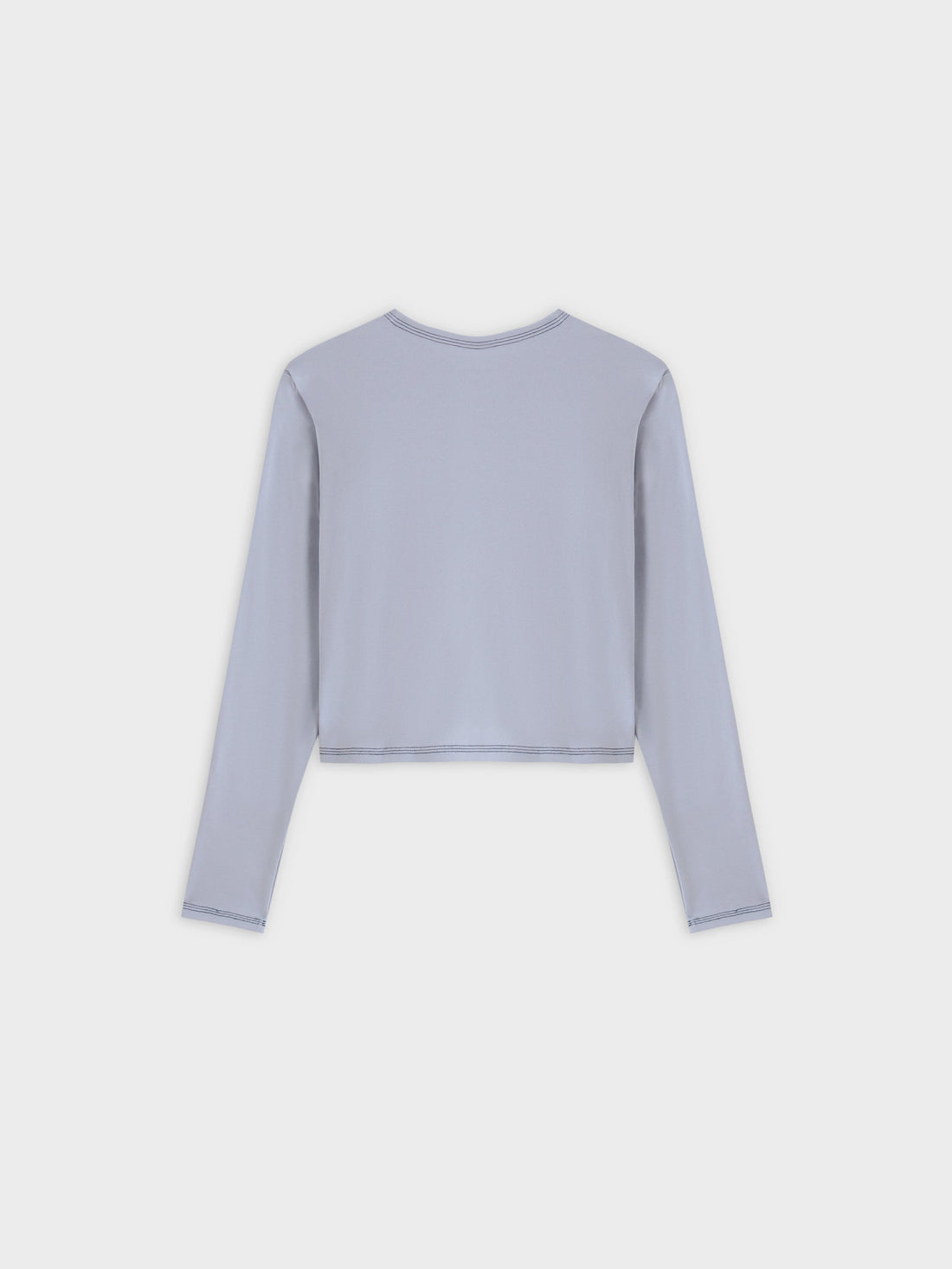 Basic T-Shirt Cropped Cardigan-Light Blue