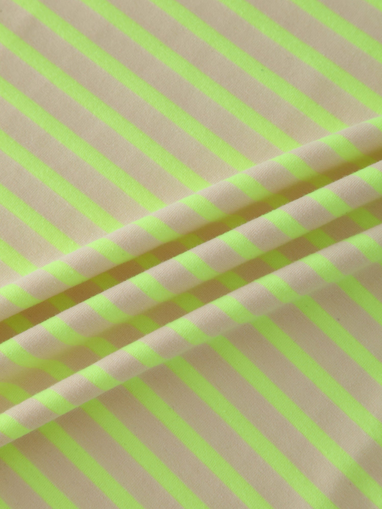 Neon Stripe Crew-Yellow/Cream