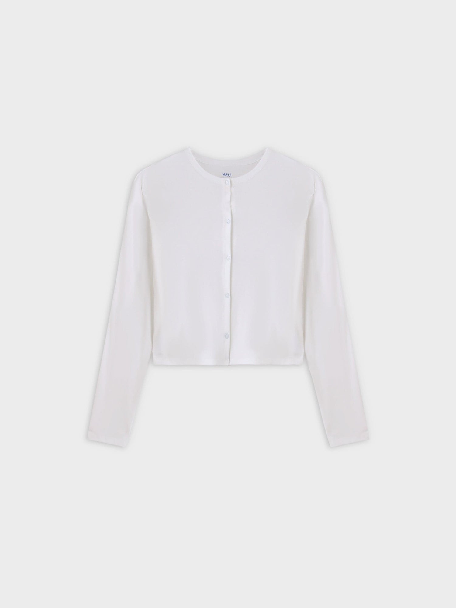 Basic T-Shirt Cropped Cardigan-White