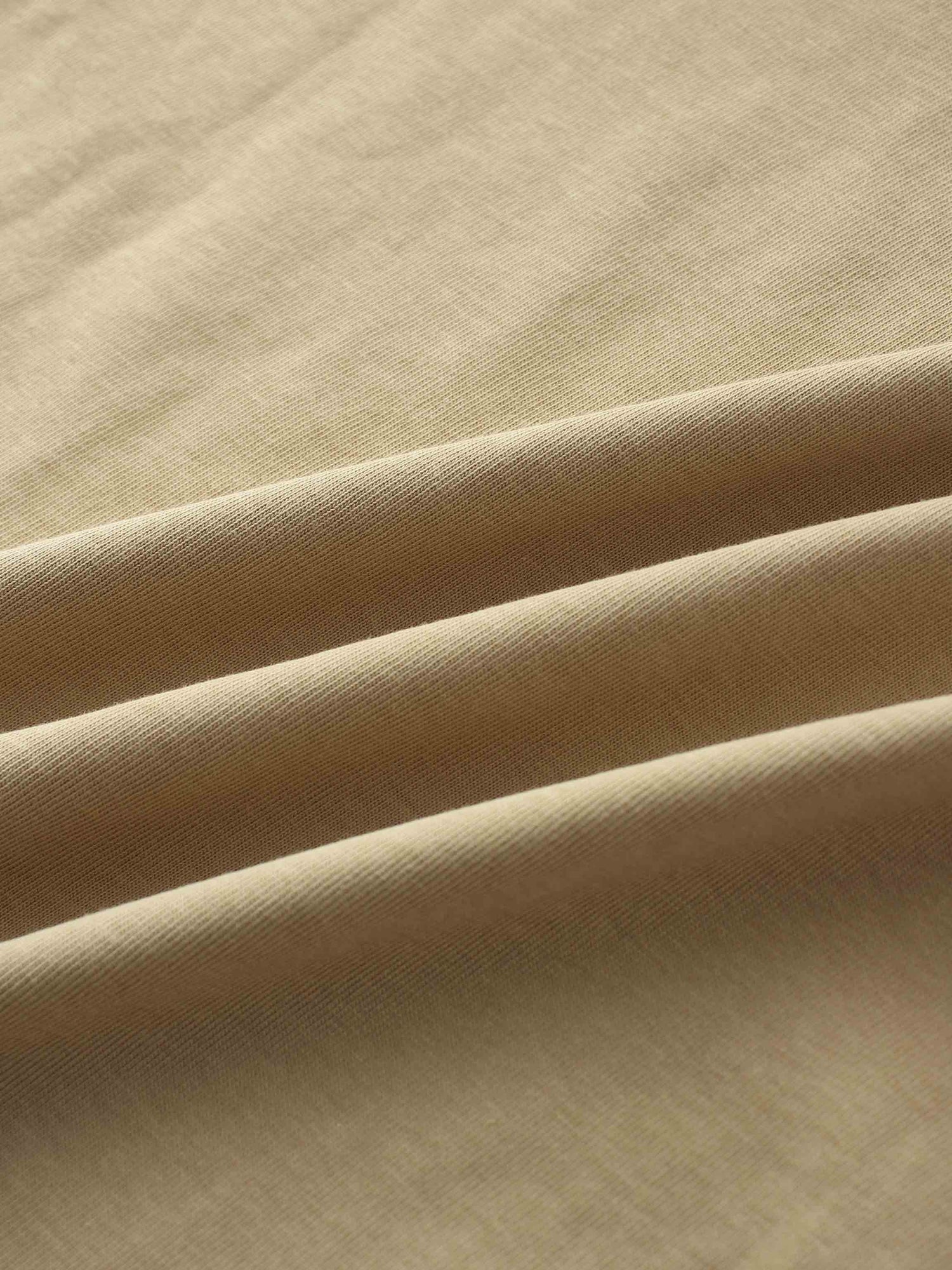 Oversized Boxy 3Q Sleeve Tee-Tan