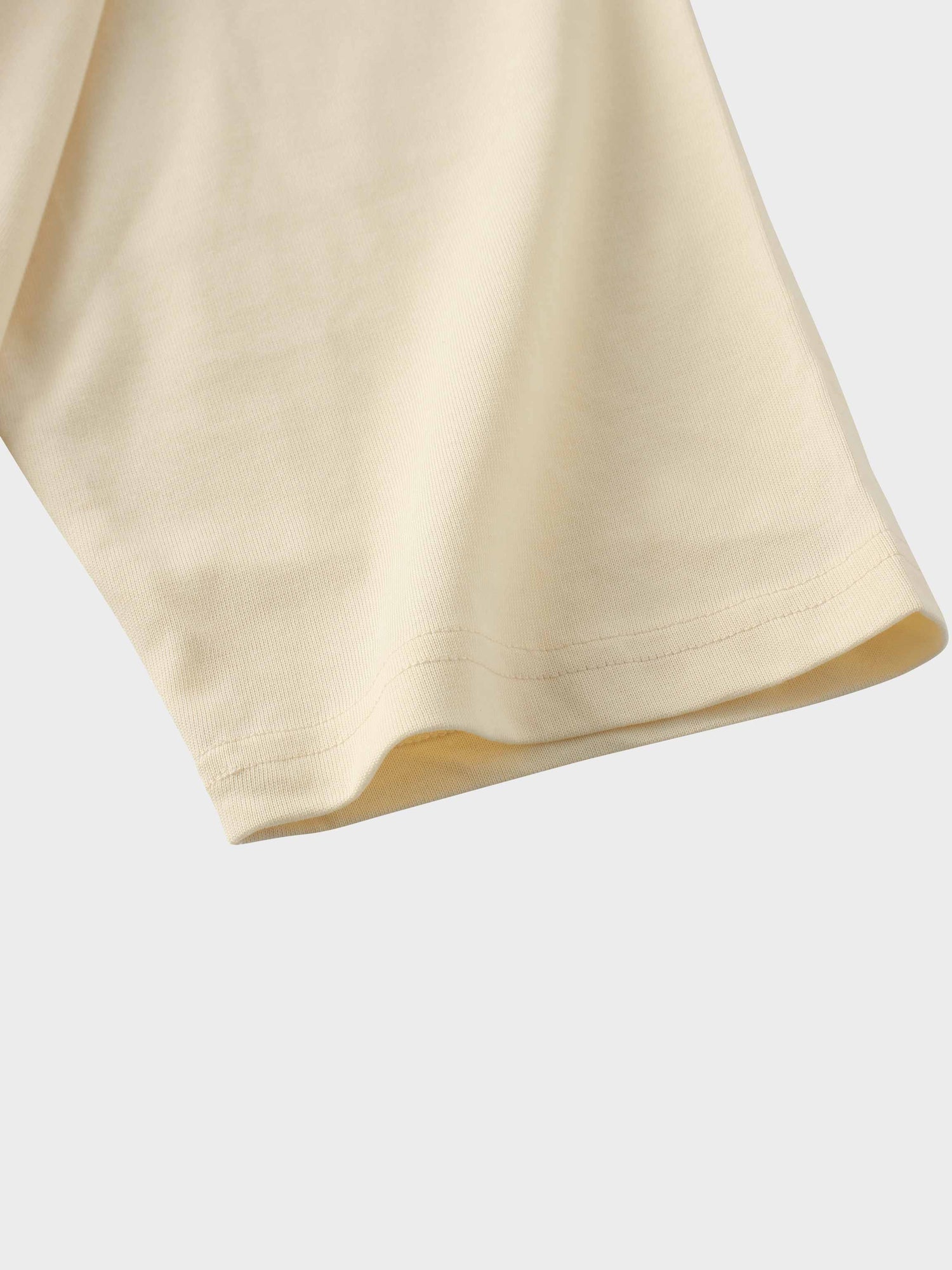 Oversized Boxy 3Q Sleeve Tee-Cream