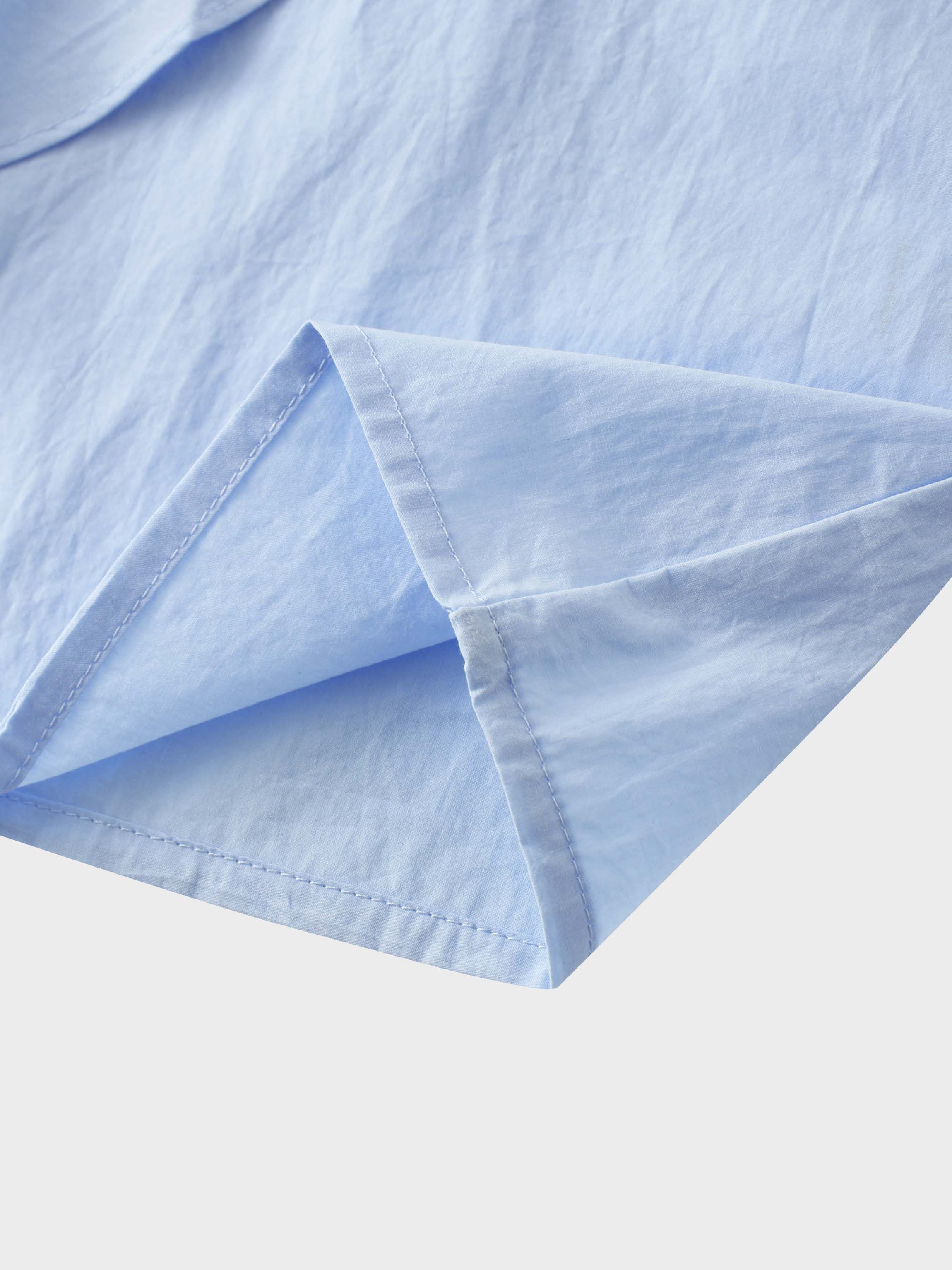 Asymmetrical Ruffle Blouse-Light Blue