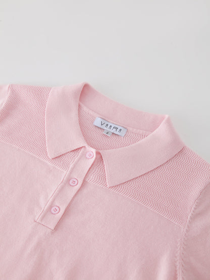 Mesh Top Sweater-Light Pink