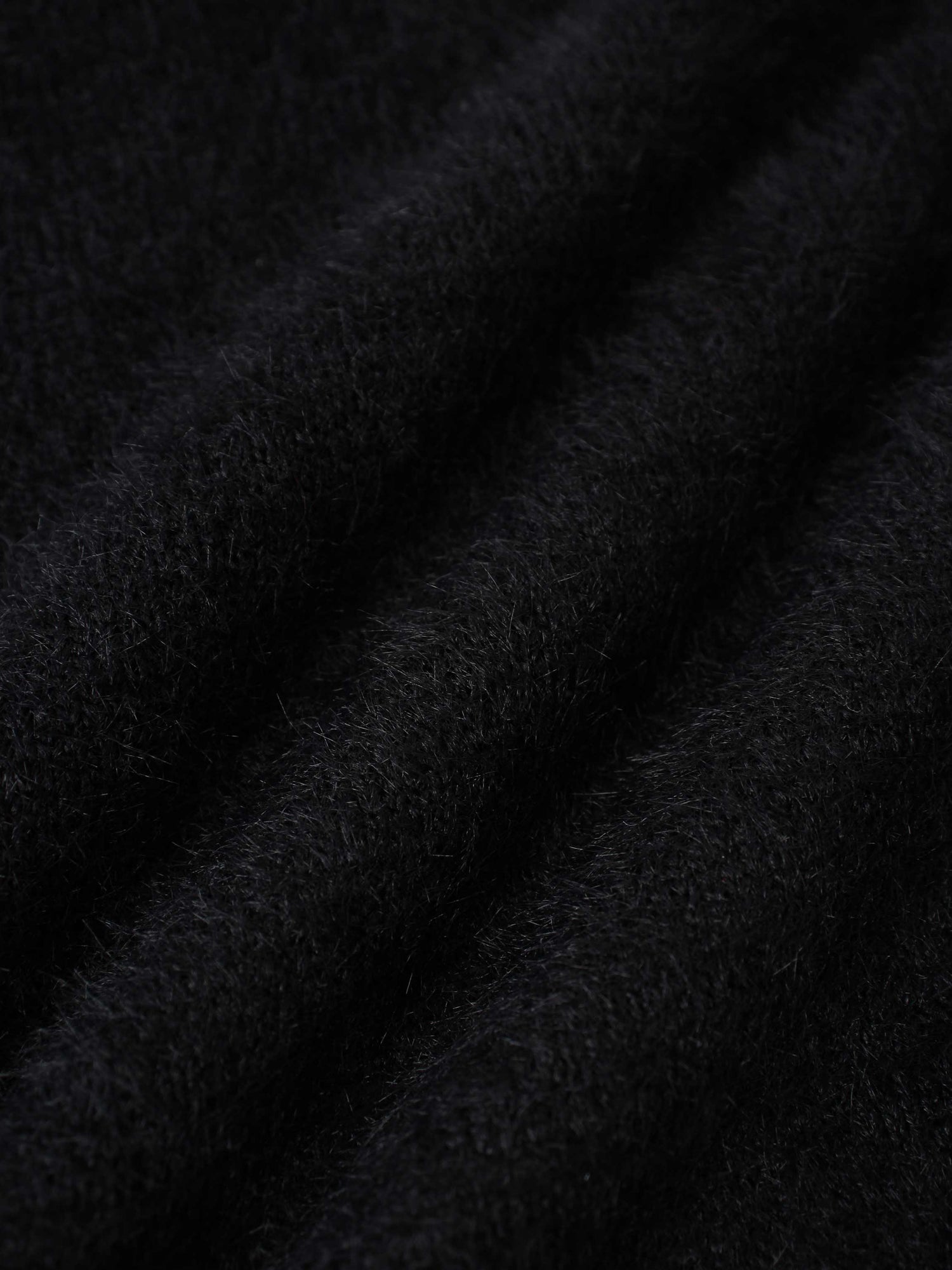 Mohair Crew Neck Sweater-Black