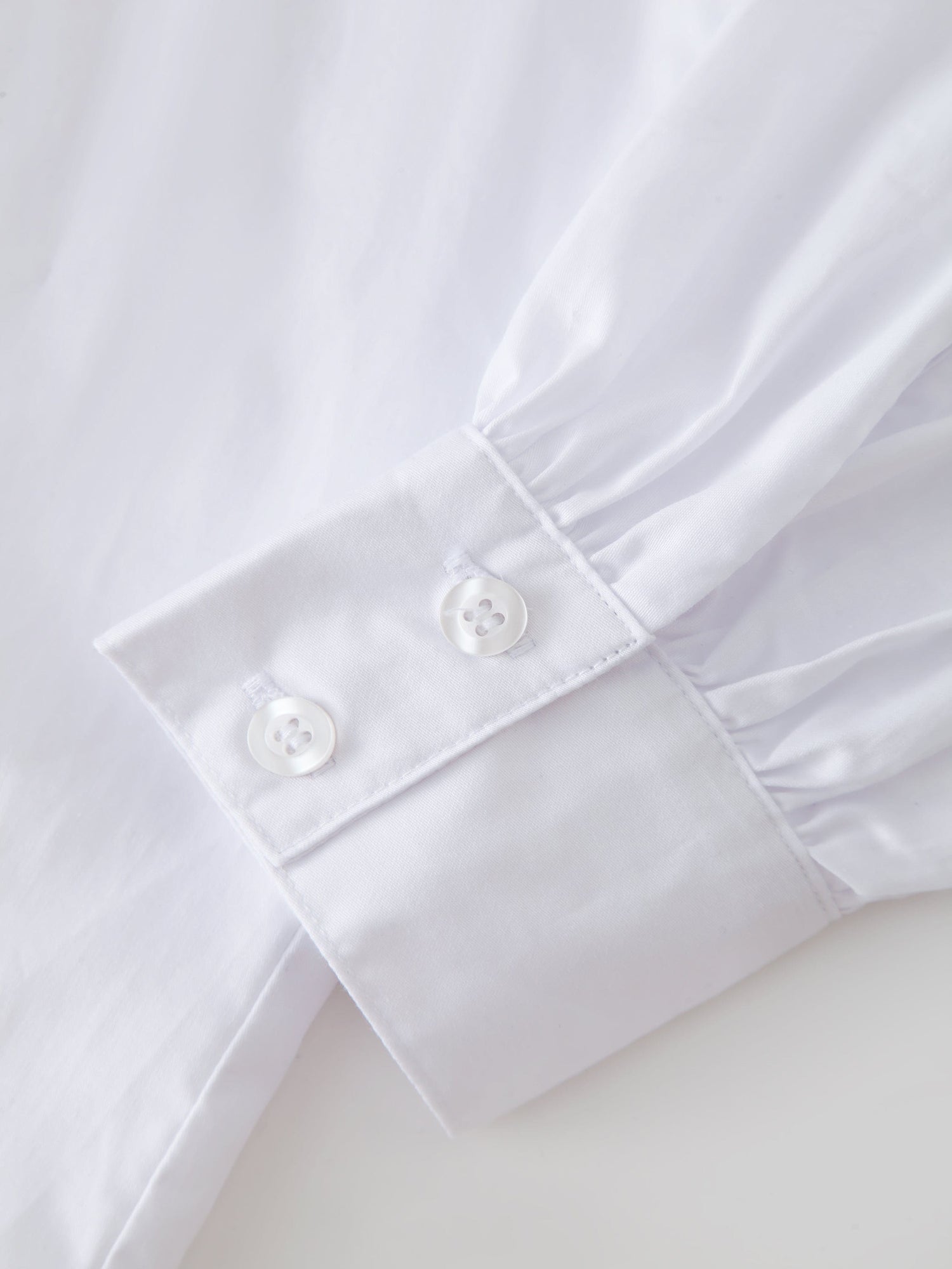 Gathered Top Blouse-White