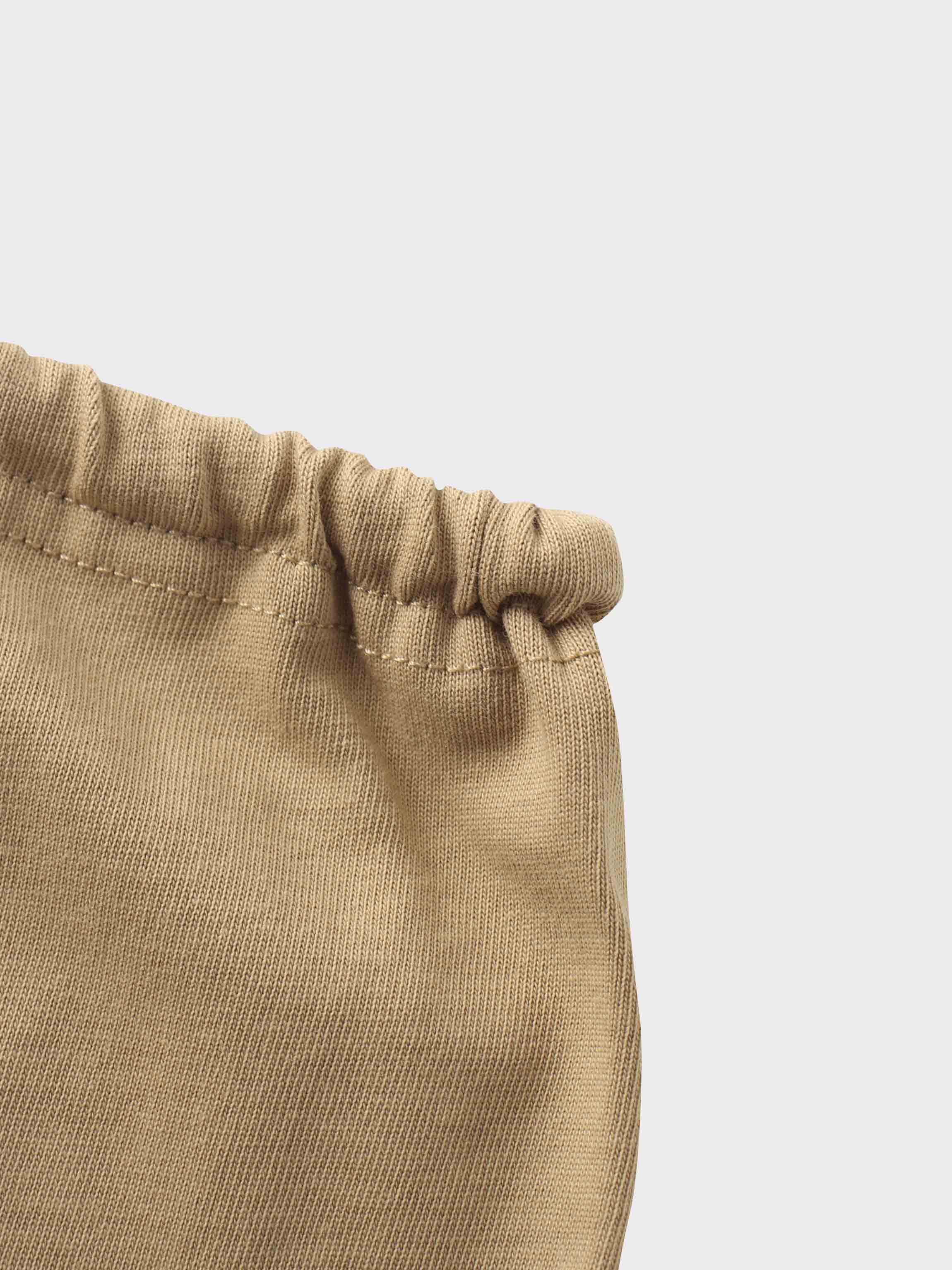 Straight Maxi Drawstring T-Shirt Skirt-Tan