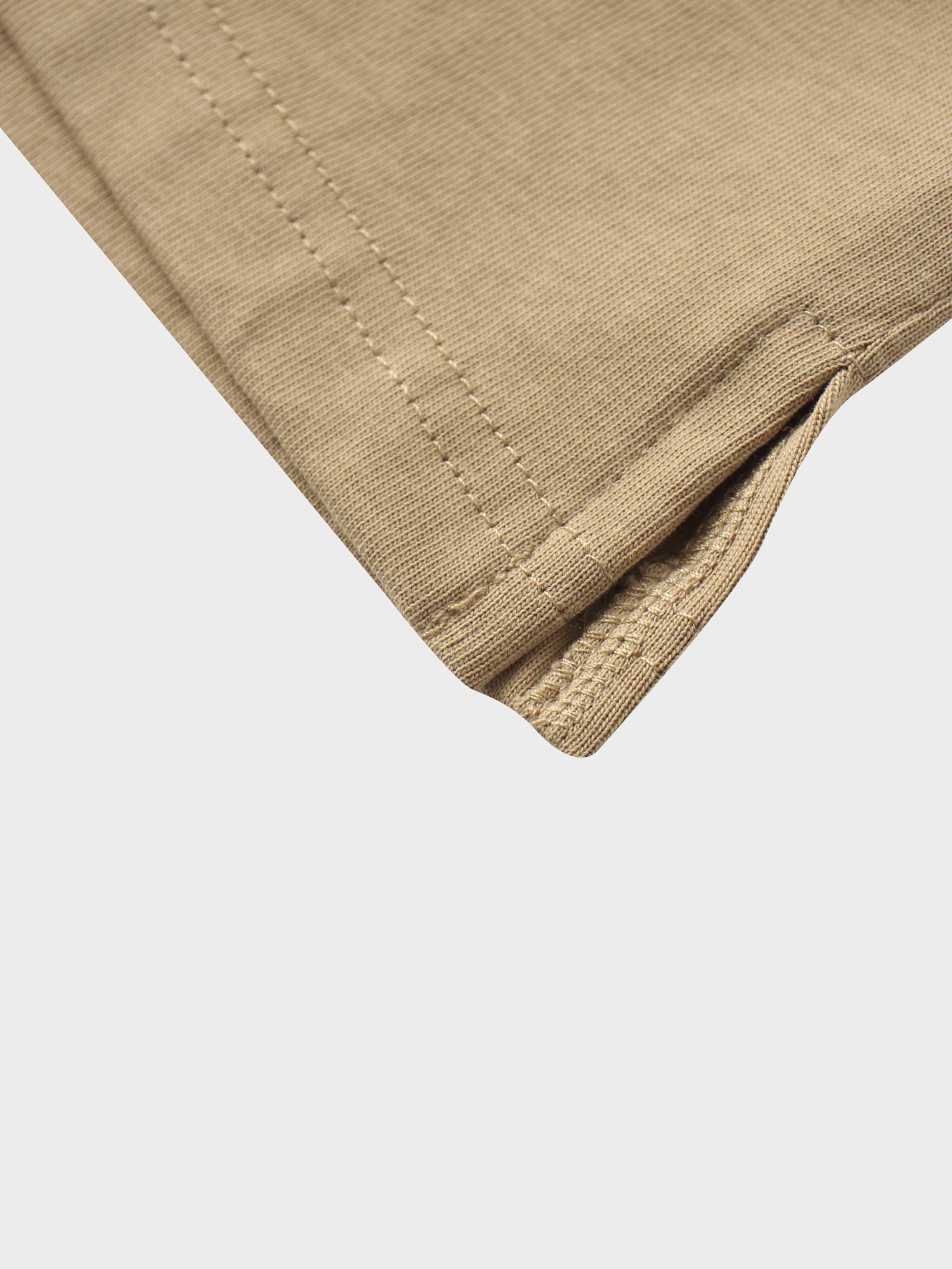 Straight Maxi Drawstring T-Shirt Skirt-Tan