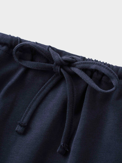 Straight Maxi Drawstring T-Shirt Skirt-Navy