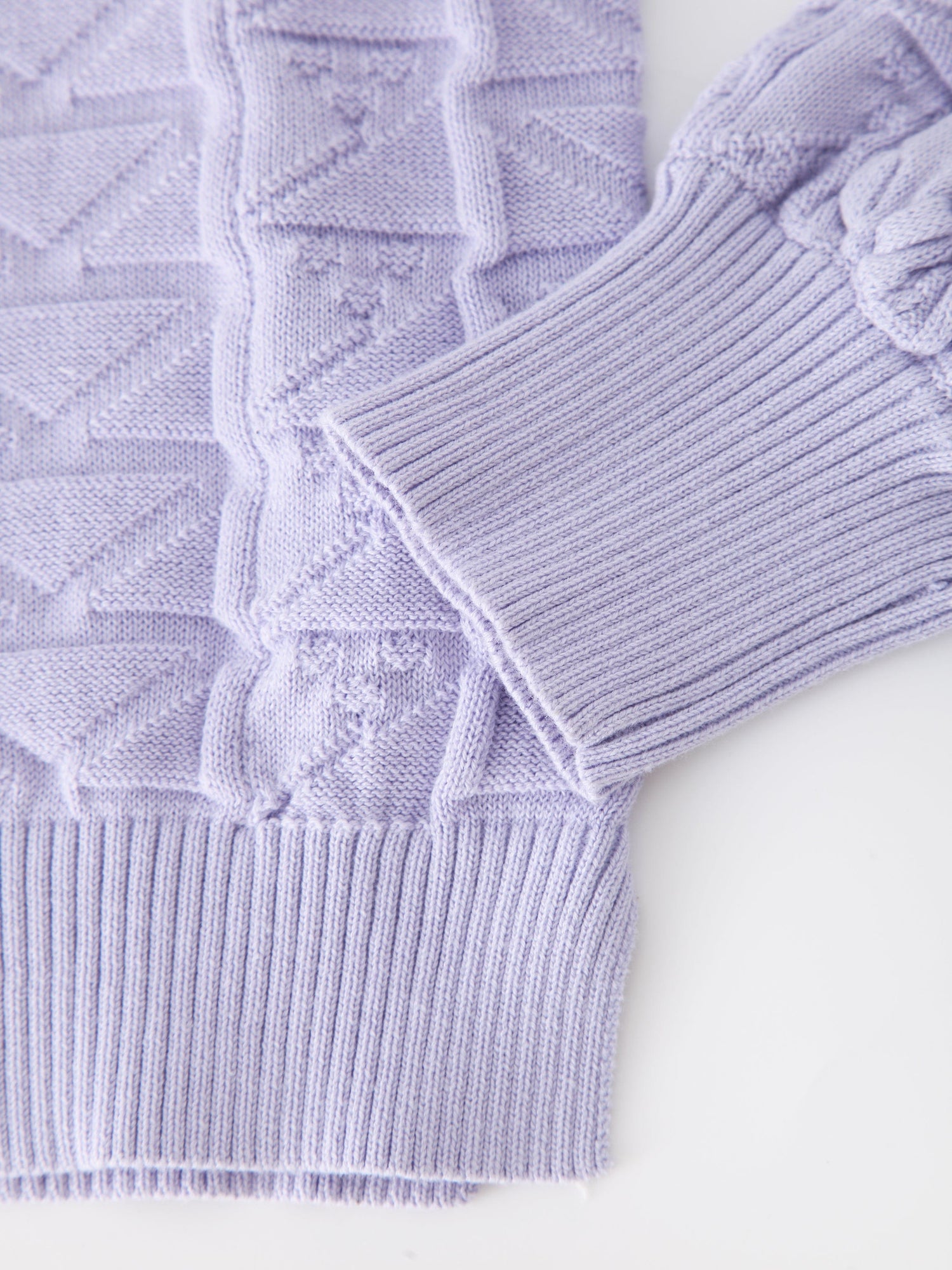 Cross Stitch Sweater-Lavender