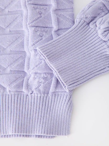 Cross Stitch Sweater-Lavender