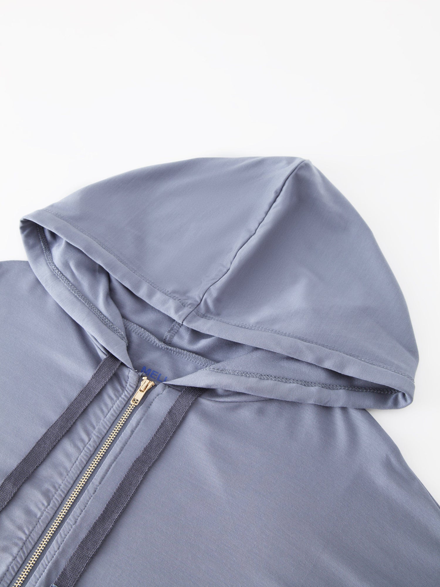 ZIP UP HOODIE-SLATE BLUE