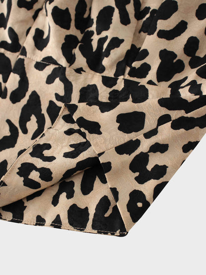 Vintage Blouson Top-Leopard