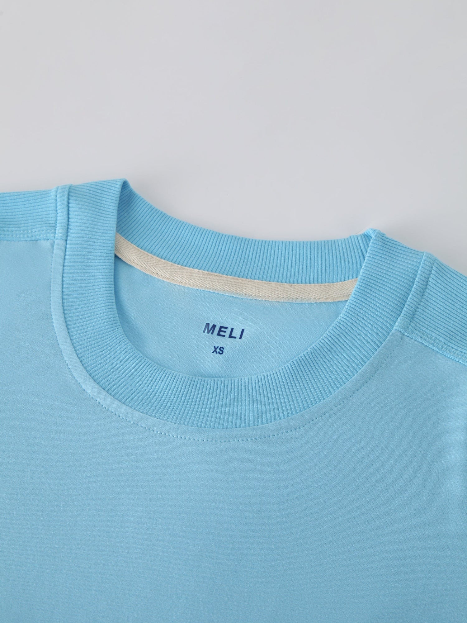 CREW NECK POCKET TEE DRESS 52&quot;-SKY BLUE