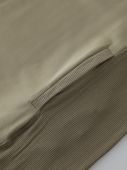 CREW NECK POCKET TEE DRESS 52"-OLIVE