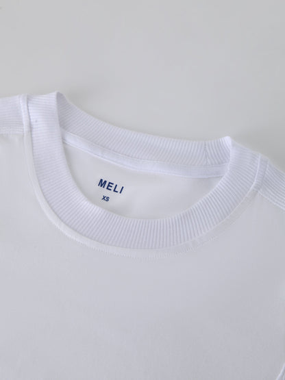 CREW NECK POCKET TEE DRESS 52"-WHITE