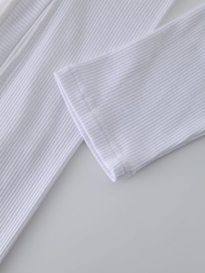 CREW NECK POCKET TEE DRESS 41"-WHITE