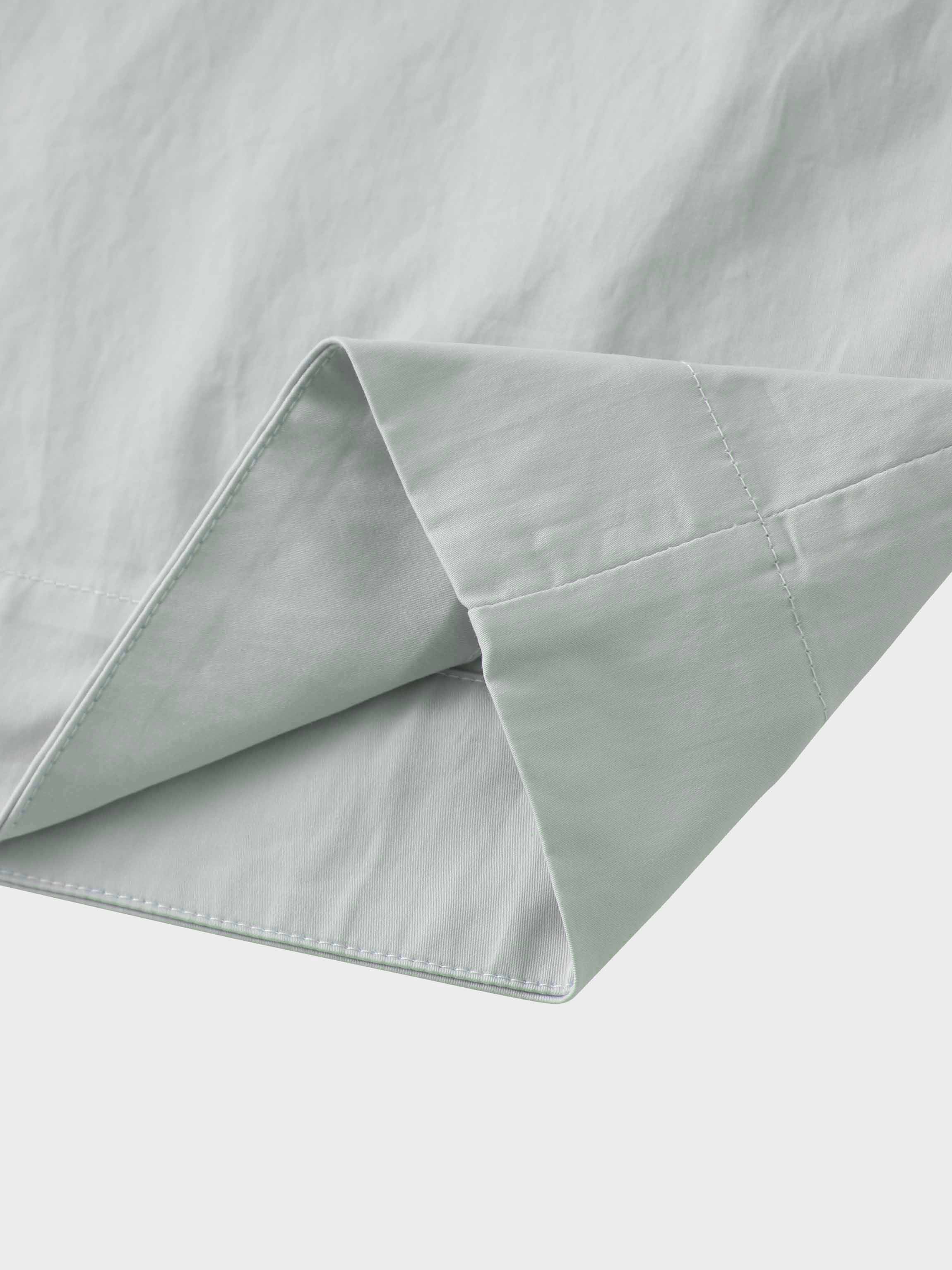 Pleat Front Button Down Dress-Light Blue