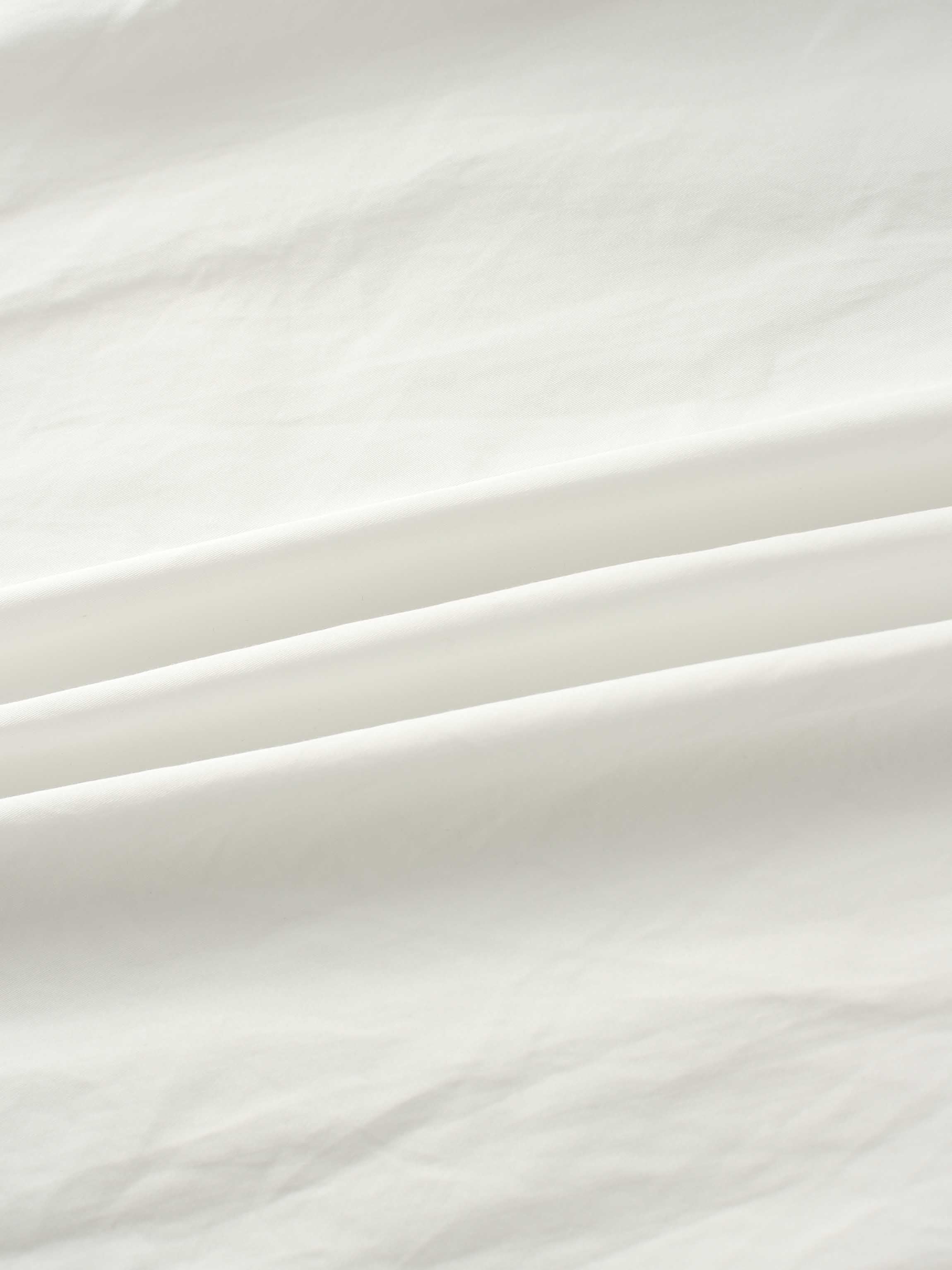 Pleat Front Button Down Dress-White